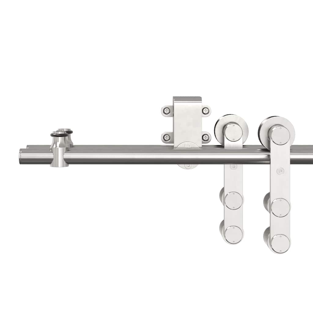 vidaXL Sliding Door Hardware Kit 366 cm Stainless Steel Silver