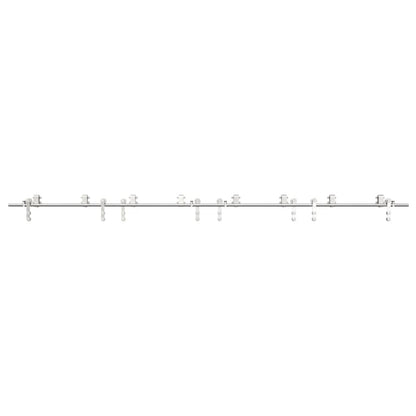 vidaXL Sliding Door Hardware Kit 366 cm Stainless Steel Silver