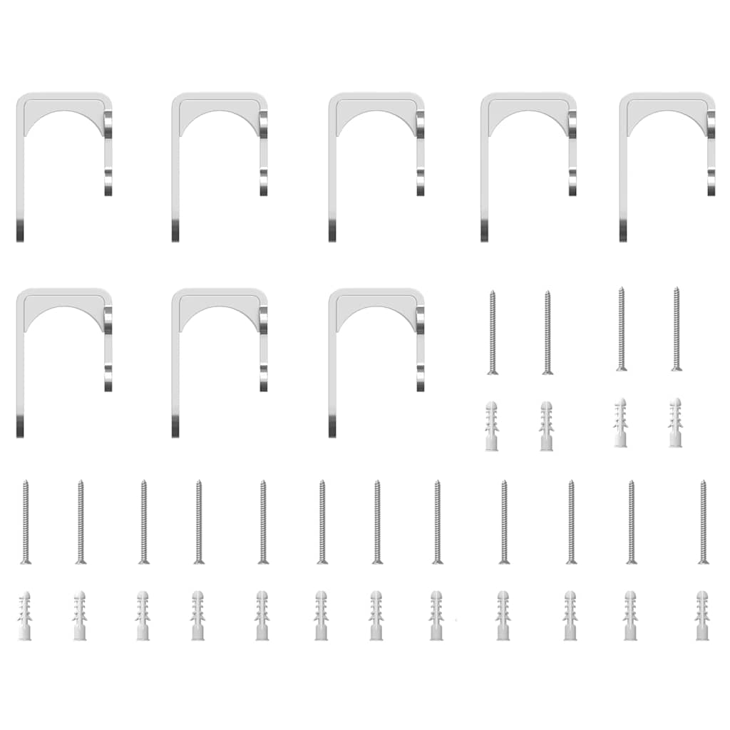 vidaXL Sliding Door Hardware Kit 366 cm Stainless Steel Silver