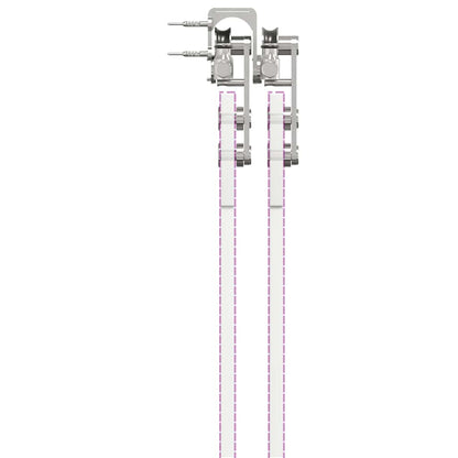 vidaXL Sliding Door Hardware Kit 366 cm Stainless Steel Silver