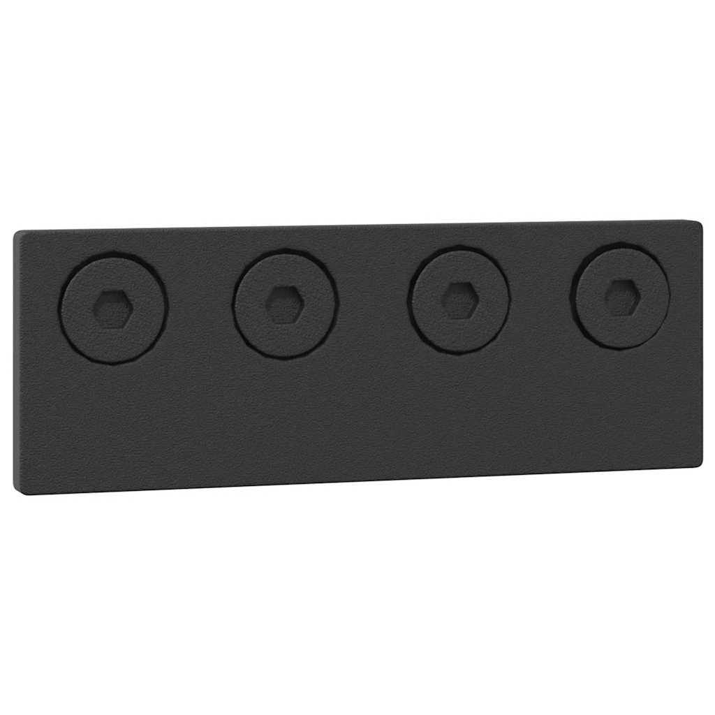 vidaXL Sliding Door Hardware Kit 305 cm Steel Black