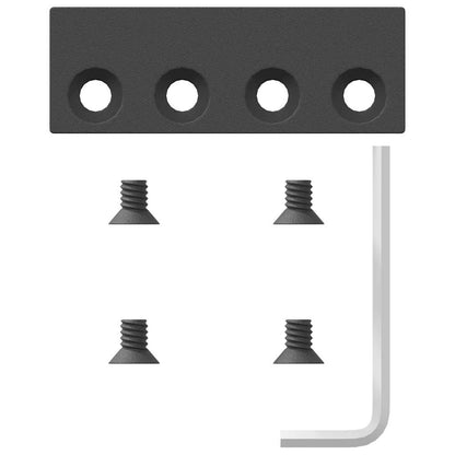 vidaXL Sliding Door Hardware Kit 305 cm Steel Black