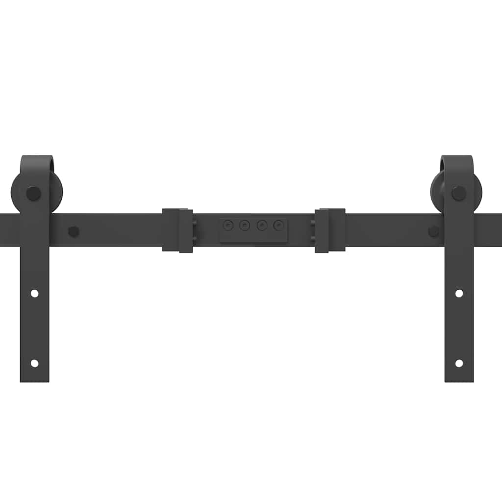 vidaXL Sliding Door Hardware Kit 305 cm Steel Black