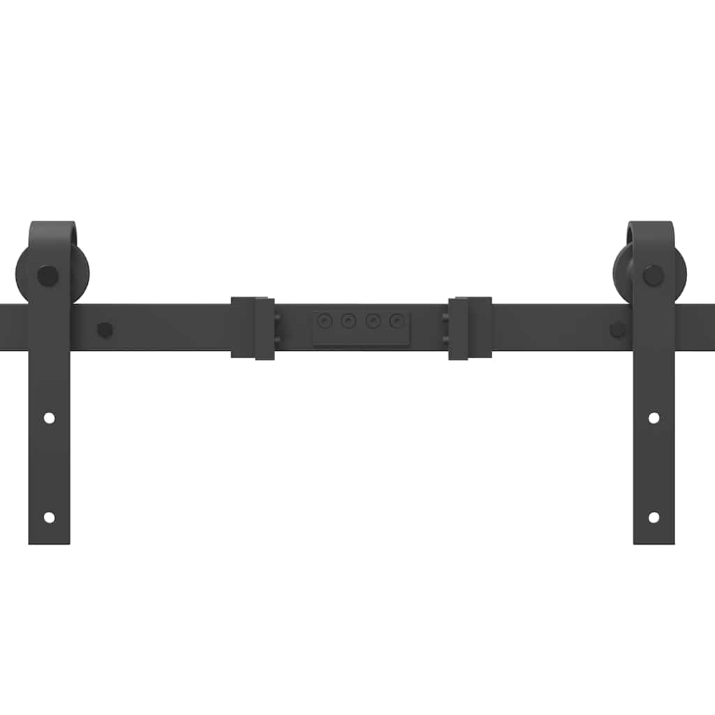 vidaXL Sliding Door Hardware Kit 427 cm Steel Black