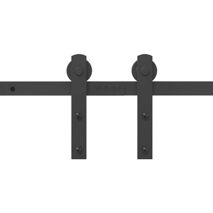 vidaXL Sliding Door Hardware Kit 366 cm Steel Black