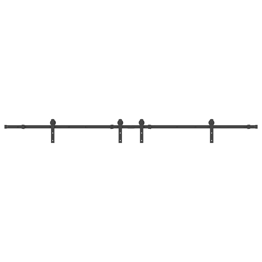 vidaXL Sliding Door Hardware Kit 427 cm Steel Black