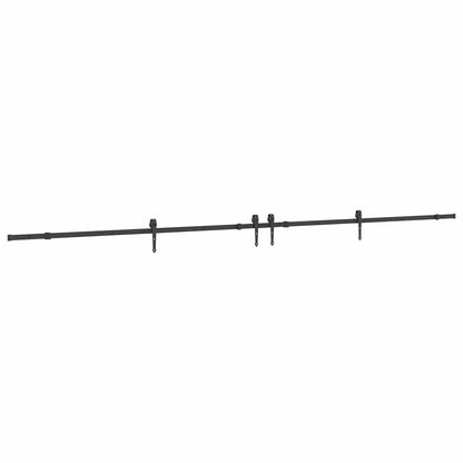 vidaXL Sliding Door Hardware Kit 427 cm Steel Black