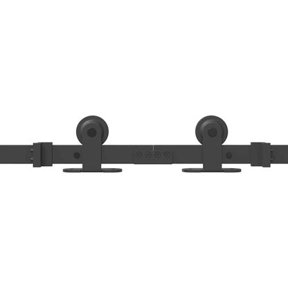 vidaXL Sliding Door Hardware Kit 305 cm Steel Black
