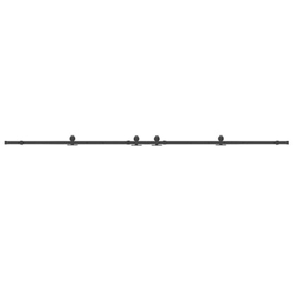vidaXL Sliding Door Hardware Kit 366 cm Steel Black