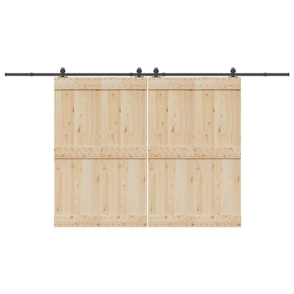 vidaXL Sliding Door Hardware Kit 400 cm Steel Black