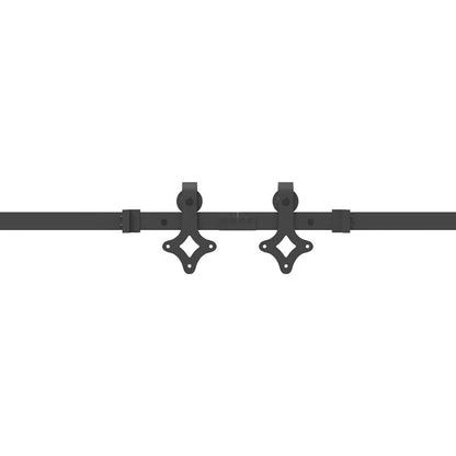 vidaXL Sliding Door Hardware Kit 427 cm Steel Black
