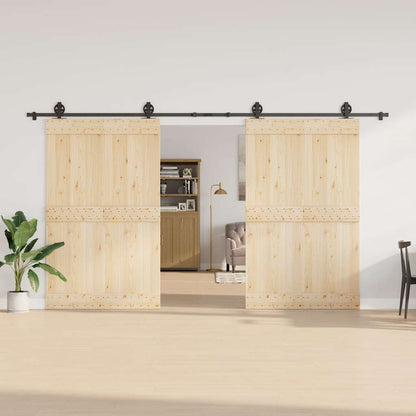 vidaXL Sliding Door Hardware Kit 400 cm Steel Black