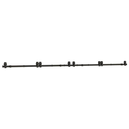 vidaXL Sliding Door Hardware Kit 366 cm Steel Black