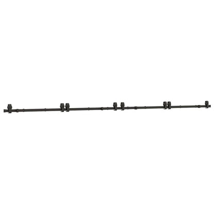 vidaXL Sliding Door Hardware Kit 400 cm Steel Black