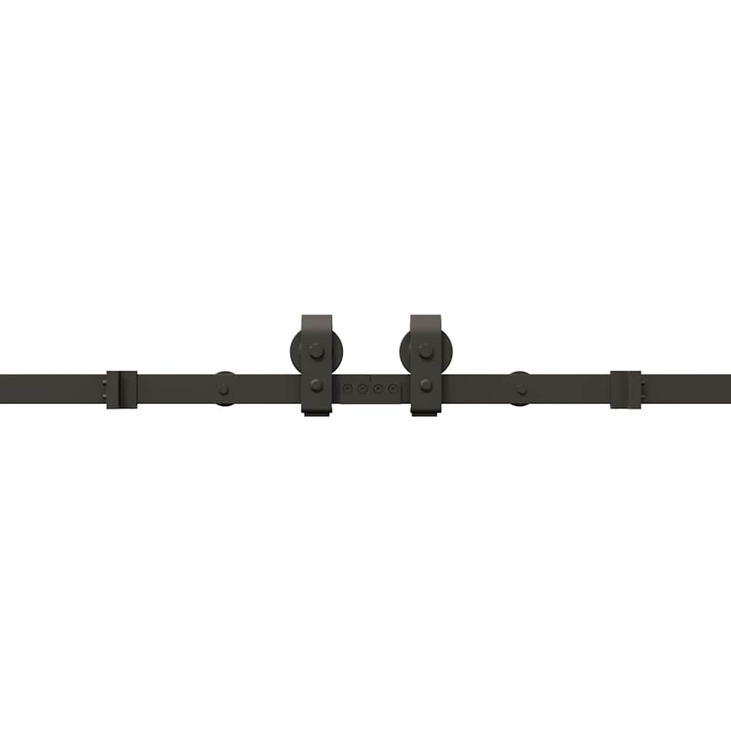 vidaXL Sliding Door Hardware Kit 400 cm Steel Black