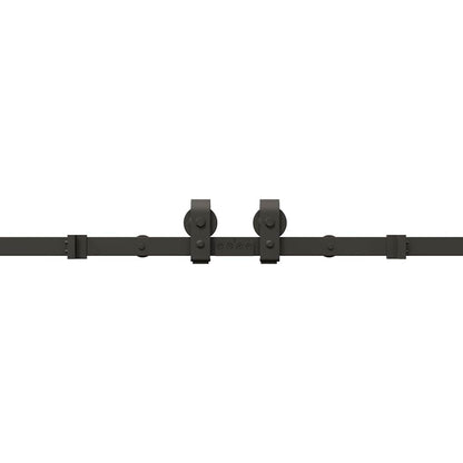 vidaXL Sliding Door Hardware Kit 400 cm Steel Black
