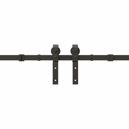 vidaXL Sliding Door Hardware Kit 366 cm Steel Black
