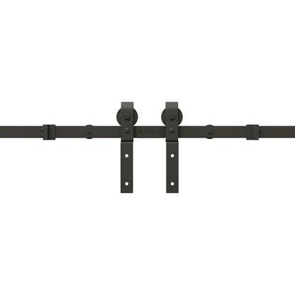 vidaXL Sliding Door Hardware Kit 400 cm Steel Black