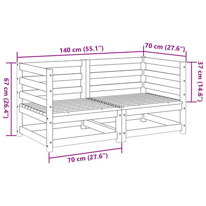 vidaXL 2 Piece Garden Sofa Set Impregnated Wood Pine