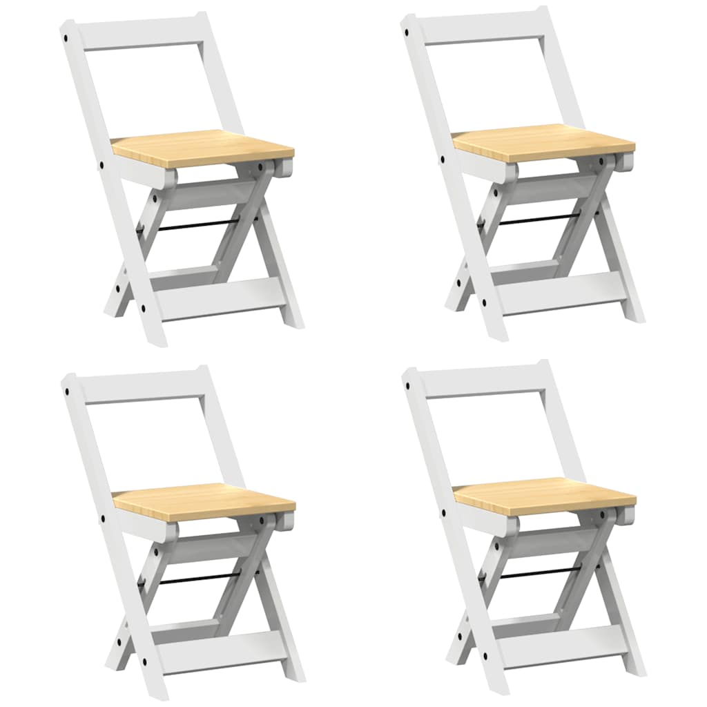 vidaXL 5 Piece Butterfly Dining Set Corona Foldable White Pinewood
