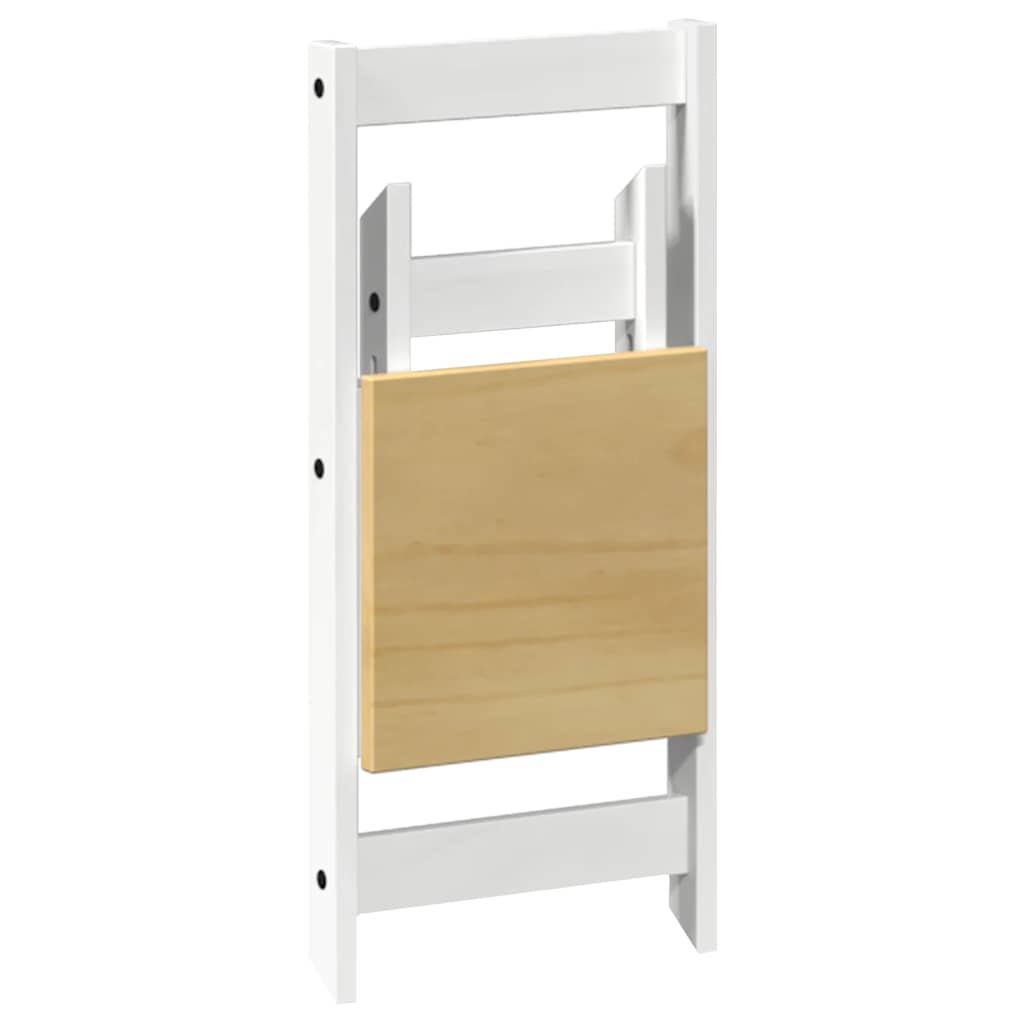 vidaXL 5 Piece Butterfly Dining Set "Corona" Foldable White Pinewood