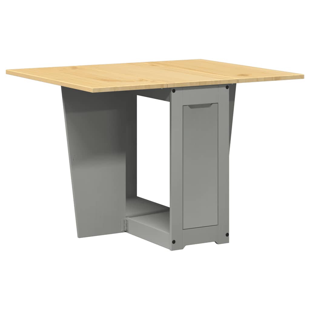 vidaXL 5 Piece Butterfly Dining Set "Corona" Foldable Grey Pinewood