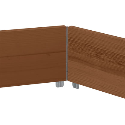 vidaXL Raised Bed Hexagon Brown 160x160 cm Solid Wood Pine
