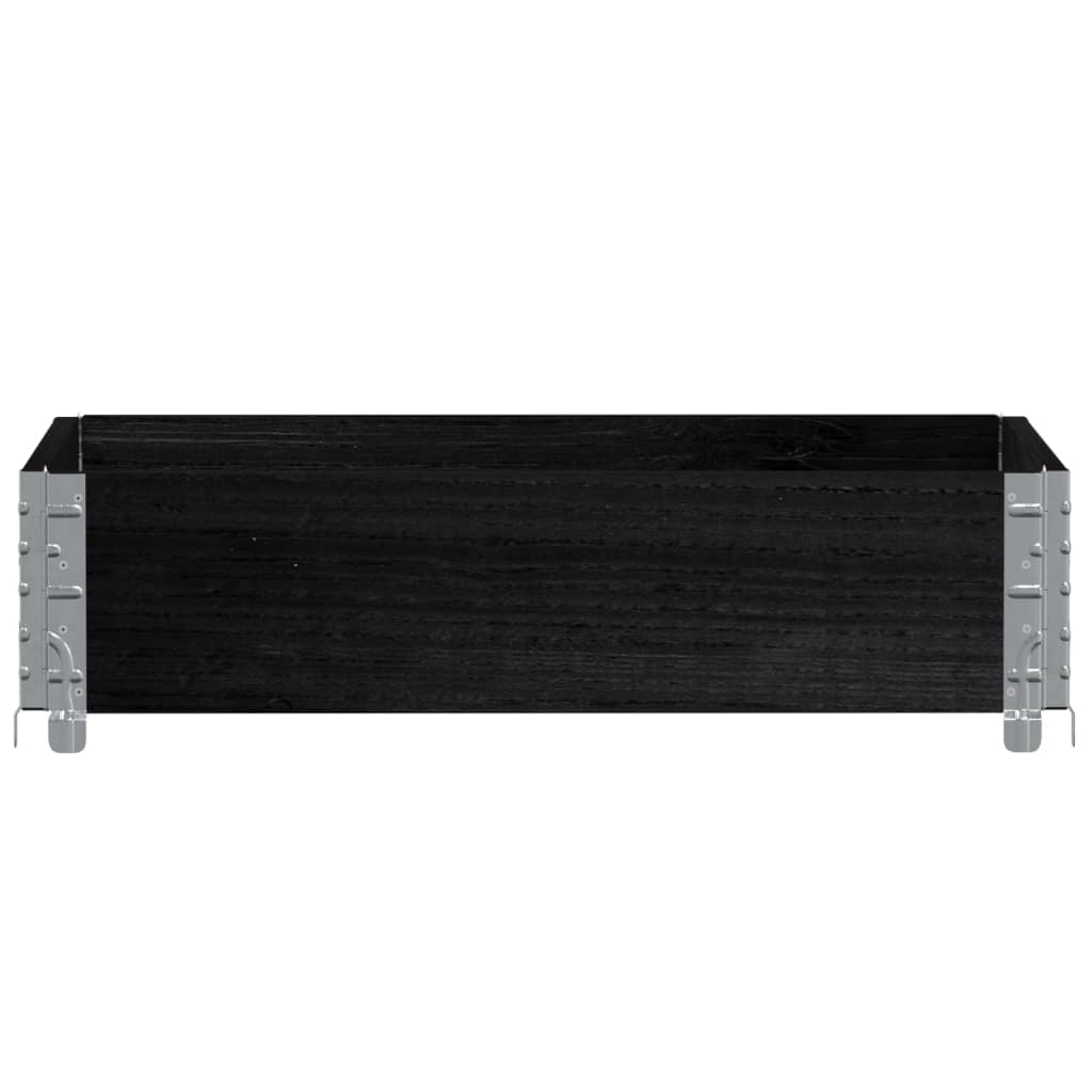 vidaXL Garden Planter Black 80x60 cm Solid Wood Pine