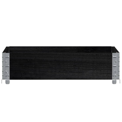 vidaXL Garden Planter Black 80x60 cm Solid Wood Pine