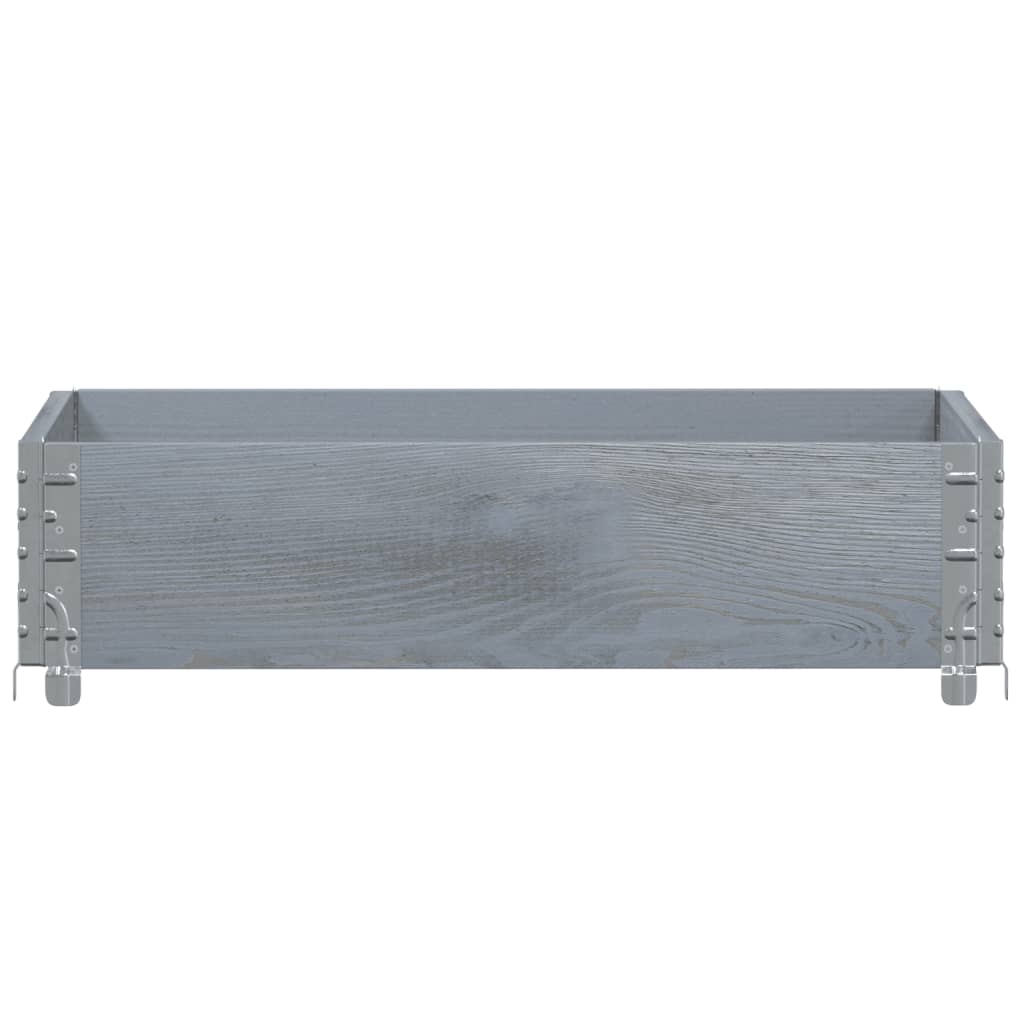 vidaXL Garden Planter Grey 80x60 cm Solid Wood Pine