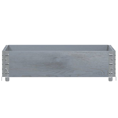 vidaXL Garden Planter Grey 80x60 cm Solid Wood Pine