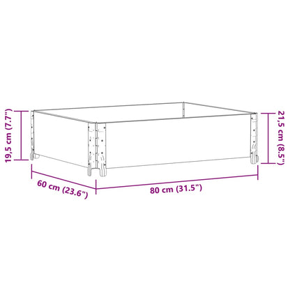 vidaXL Garden Planter Brown 80x60 cm Solid Wood Pine
