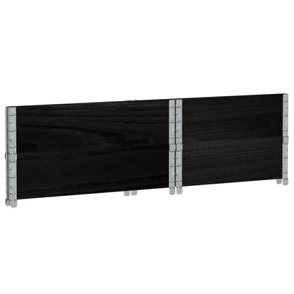 vidaXL Garden Planter Black 80x60 cm Solid Wood Pine