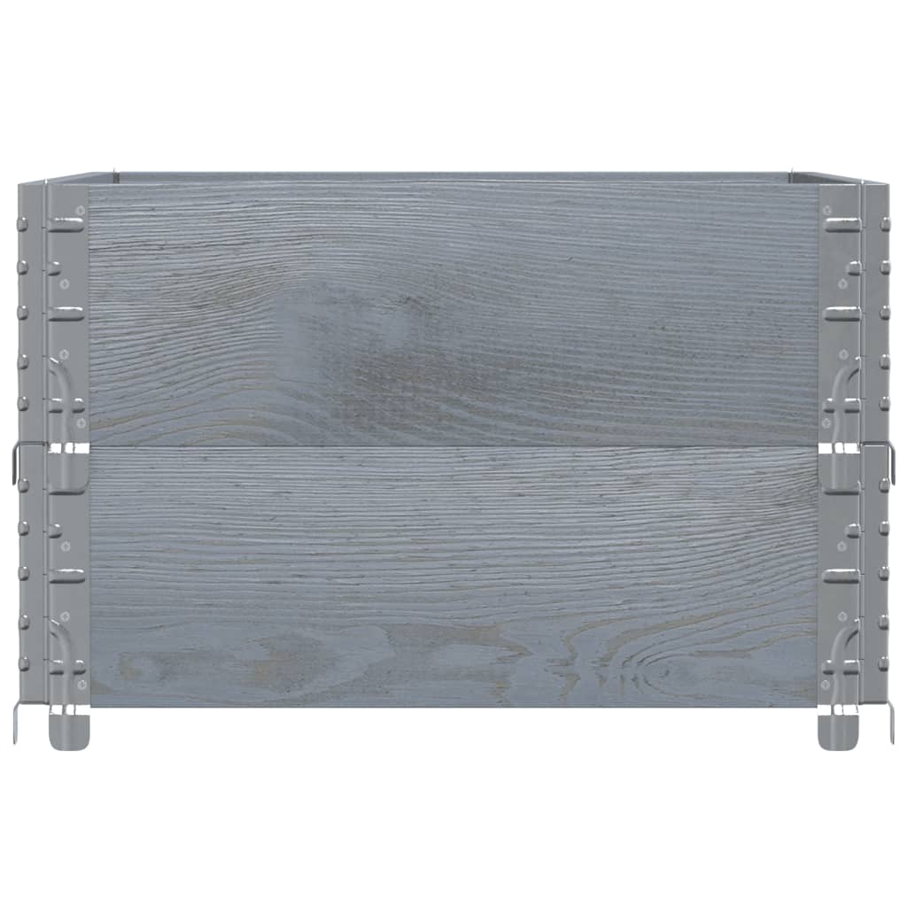 vidaXL Garden Planter Grey 80x60 cm Solid Wood Pine
