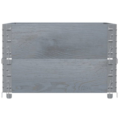 vidaXL Garden Planter Grey 80x60 cm Solid Wood Pine