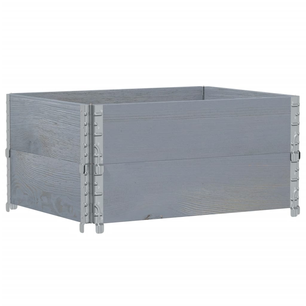 vidaXL Garden Planter Grey 80x60 cm Solid Wood Pine