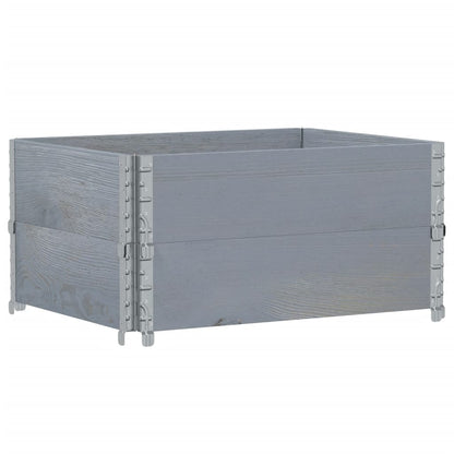 vidaXL Garden Planter Grey 80x60 cm Solid Wood Pine