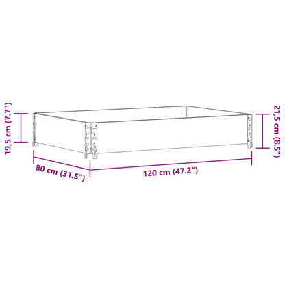 vidaXL Garden Planter 120x80 cm Solid Pine Wood