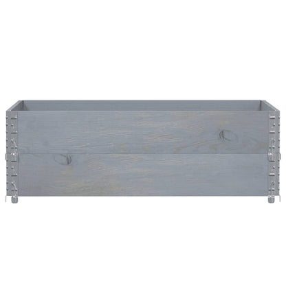 vidaXL Garden Planter Grey 120x80 cm Solid Wood Pine