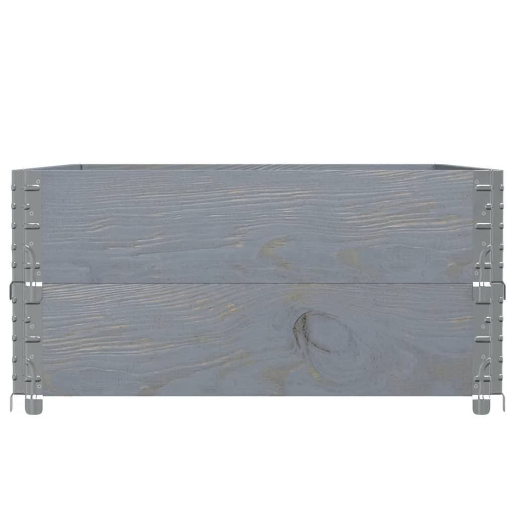 vidaXL Garden Planter Grey 120x80 cm Solid Wood Pine