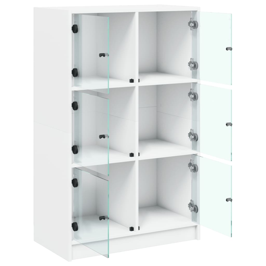 vidaXL Highboard with Doors White 68x37x109 cm Engineered Wood
