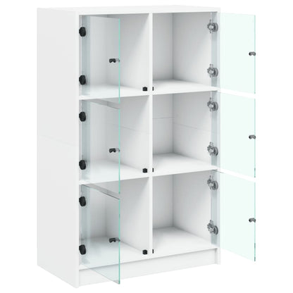 vidaXL Highboard with Doors White 68x37x109 cm Engineered Wood