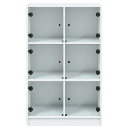 vidaXL Highboard with Doors White 68x37x109 cm Engineered Wood