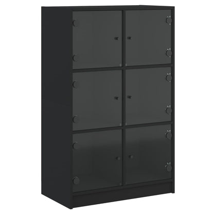 vidaXL Highboard | Black | Engineered Wood | 68x37x109 cm | Highboard