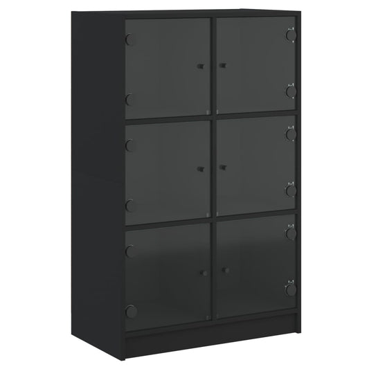 vidaXL Highboard | Black | Engineered Wood | 68x37x109 cm | Highboard