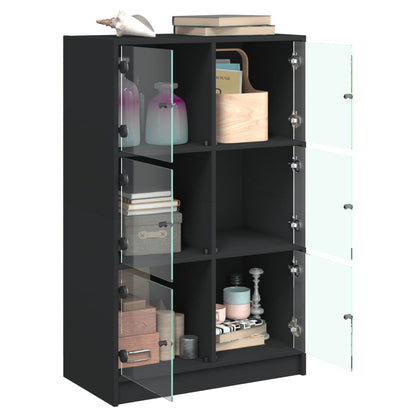 vidaXL Highboard | Black | Engineered Wood | 68x37x109 cm | Highboard