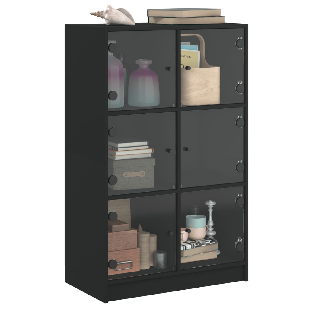 vidaXL Highboard | Black | Engineered Wood | 68x37x109 cm | Highboard