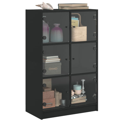 vidaXL Highboard | Black | Engineered Wood | 68x37x109 cm | Highboard