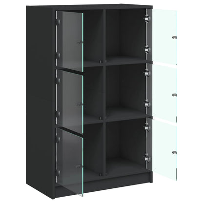 vidaXL Highboard | Black | Engineered Wood | 68x37x109 cm | Highboard