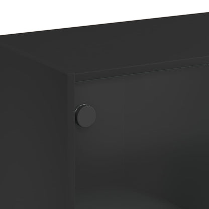 vidaXL Highboard | Black | Engineered Wood | 68x37x109 cm | Highboard